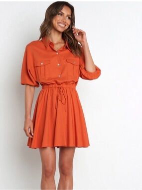 Petal and Pup Hilary Drawstring Waist Shirt Dress